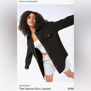 Aritizia The Ganna Shirt Jacket - Merino Wool